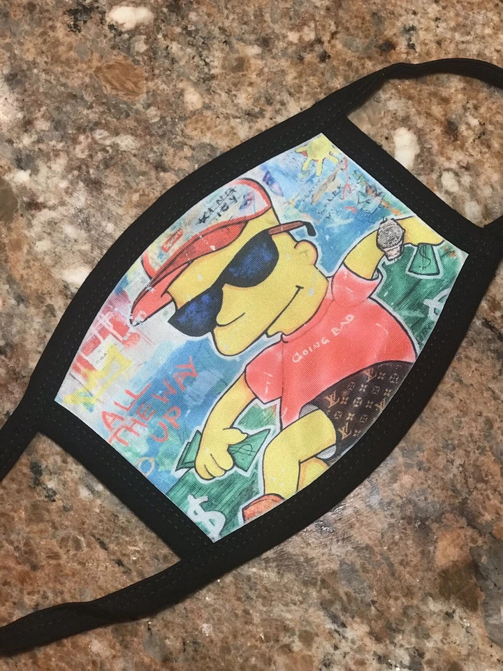 FACE MASK Going Bad Bart Simpson The Simpsons WASHABLE REUSABLE - Image 1 of 1