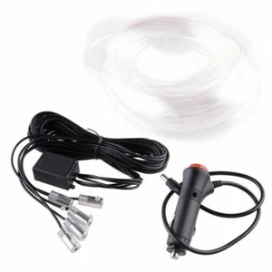 LUCE ATMOSFERA STRISCIA FILO FIBRA OTTICA INTERNI AUTO 6 MT RGB LED SMART APP - Foto 1 di 8