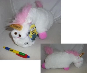 PELUCHE Grande 40cm UNICORNO Fluffy BIANCO e ROSA Minions Cattivissimo Me - Imagen 1 de 1