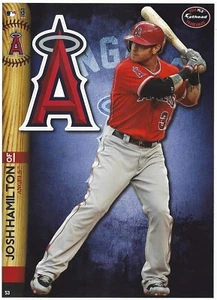 JOSH HAMILTON FATHEAD TRADEABLES LOS ANGELES ANGELS REMOVABLE STICKER 2014 #53 - Picture 1 of 9