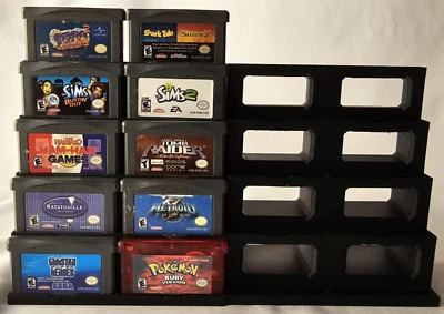 Game Boy Advance GBA Display Stand Tower Holder Case 2 x 10 Game Holders - Image 1 of 4