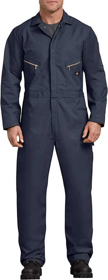NWT Dickies Men's Twill Deluxe Long Sleeve Coverall Navy Size XL TALL $80 3D73 - Image 1 of 4