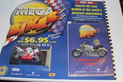 Modelo Yamaha R1 con cargador Mega Bikes edición 1 de Hachette escala 1/24 Foto 1 de 4