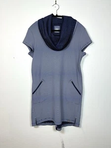 Title Nine Womens Layli Cowl Neck Short Sleeve Mini Athletic Dress Size M Blue - Picture 1 of 13