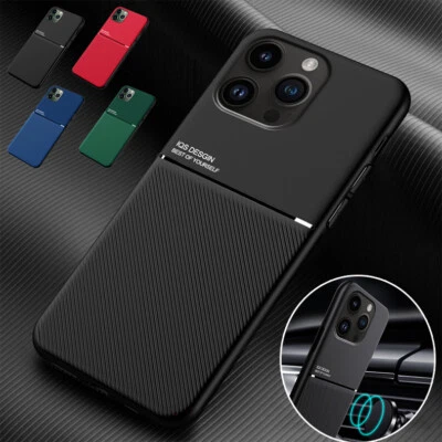 For iPhone 17 16e 14 13 12 11 Pro Max SE 8 7 Magnet Rubber Case Shockproof Cover - image 1 of 4