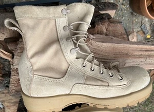 Wellco Desert Combat Boots Military Men's Unisex Size 5.5 Wide Tan - Picture 1 of 5