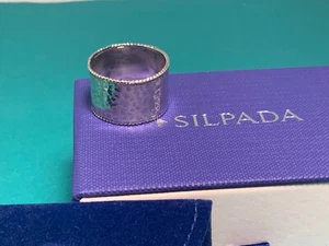 🌸Silpada 925 Sterling Silver Dotted Size 9 Band Ring 🌸 - Picture 1 of 6
