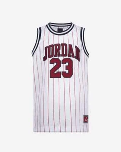Camiseta deportiva de baloncesto Air Jordan Chicago Bulls #23 blanca roja $58 juvenil L grande nueva con etiquetas - Imagen 1 de 5