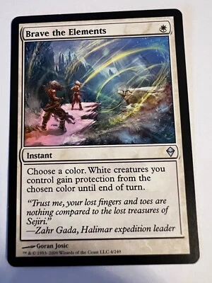 MTG Magic The Gathering Zendikar Brave the Elements Uncommon LP - Image 1 of 2