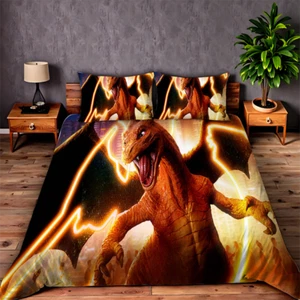 Duvet Cover Set Pokemon Childrens Adults Double Bedding Polyester Funny - Bild 1 von 3