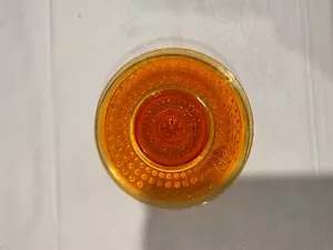 Vintage Marigold cut glass 6.5” Carnival Glass Plate Star and Hob Knob Pattern - Picture 1 of 2