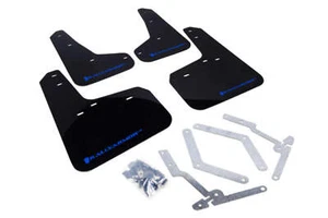 Rally Armor 12-19 Ford Focus ST / 16-19 RS Black Mud Flap w/ Blue Logo - Picture 1 of 8