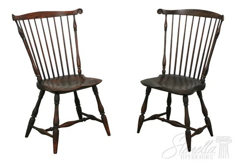 57574EC: Pair R. HOFER Benchmade Windsor Side Chairs Cover