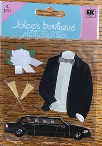 Jolees Groom Tuxedo Suit Limo Toast Wedding Prom Homecoming Graduation Stickers - Picture 1 of 6