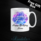 Personalised Colourful 24Th Birthday Mug