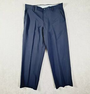 FOOTJOY GOLF Mens Pants 36 x 32 Navy Blue FJ Straight Zip Fly Pocketed Trousers