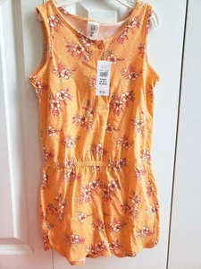 GAP GIRLS ORANGE FLORAL ROMPER 1 PC Sz 5 NWT - Picture 1 of 1