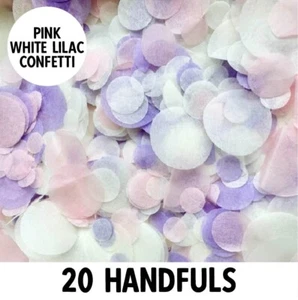 Biologisch abbaubares Hochzeitskonfetti | Pastelllila rosa | Kreisgewebepapier | 20g - Bild 1 von 3