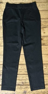 Pantalón Ponte Thalian Para Mujer Talla 10 Negro y Gris Estampado Espiga - Nuevo Sin Etiquetas Foto 1 de 4