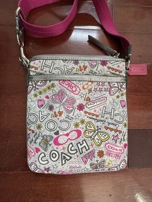 Bolso Bandolera Coach Mujer Amapola Mariposa Graffiti Foto 1 de 4