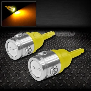 PAIR T10 194 W5W AMBER INTERIOR DOME WEDGE LIGHT BULB/BULBS 5SMD HIGH POWER LED - Picture 1 of 1