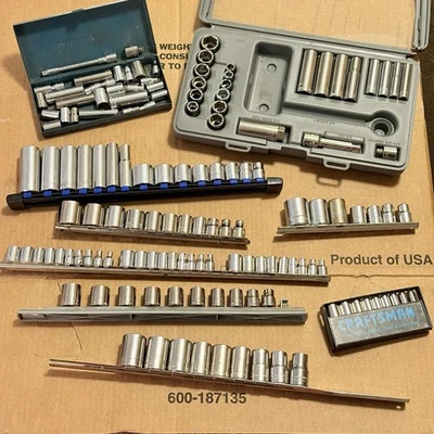 Craftsman USA Socket Set Lot Metric And SAE 1/4, 3/8, 1/2” - Image 1 of 4