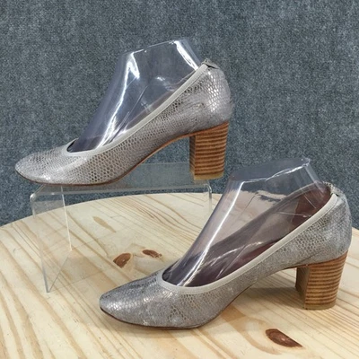 Zapatos de salón Donald J Pliner para mujer 7 grises sin cordones tacón de cuero piel de serpiente informales Foto 1 de 4