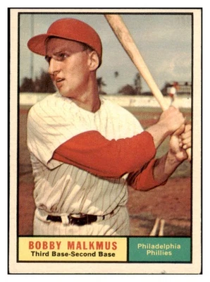 1961 TOPPS #530 BOBBY MALKMUS PHILLIES NR-MT SET BREAK 516571 (KYCARDS) - Image 1 of 2
