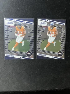 2024 Panini Absolute - Rookies Audric Estime #193 (RC) 2 Card Lot Blue Foil Den - Picture 1 of 2