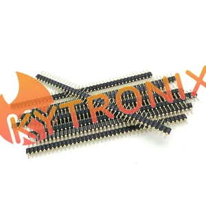 5PCS Single Row 40Pin 2.54mm Round Male Pin Header gold plated machined NEW - Picture 1 of 4