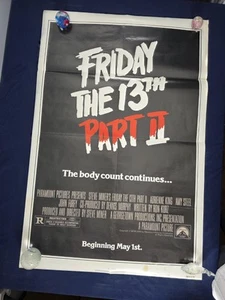 FRIDAY THE 13TH PART 2 II 1981  ORIGINAL 27x41 MOVIE POSTER - Picture 1 of 9