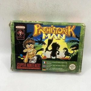 Prehistorik Man Super Nintendo SNES Game Boxed Manual Working In Gallery PAL - Picture 1 of 13