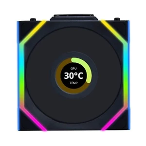 Lian-Li UNI SL Wireless LCD 120mm Reverse Black Fan ARGB 1900 RPM 12RSLLCD1W1B - Picture 1 of 2