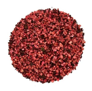 Piezas de incrustación de coral natural teñidas de rojo de 1/4 onza pintura de arena artesanal 4 mm y menos - Imagen 1 de 3