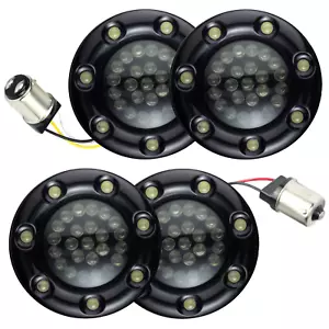 Eagle Lights 2" LED Front / Rear 1156 Turn Signals Black Trim Ring & Resistors - Bild 1 von 12