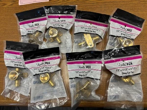 1/2 in. Brass PEX-A Barb x Brass PEX Barb x Female Pipe Thread Drop-Ear Tee - Picture 1 of 4