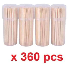 Bamboo Wooden Toothpicks Cocktail Sticks Party Food BBQ 360PC 4X90 - Picture 1 of 12