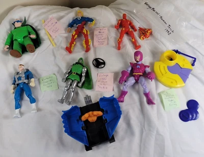 Lote de 6 figuras FANTASTIC FOUR CASI NUEVAS Antorcha Humana Mr Fantastic Moleman Doom Foto 1 de 4