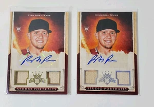 Lot (2) 2015 Diamond Kings Ryan Rua Rangers Auto Bat RCs Rookie Cards #/25 #/10 - Bild 1 von 2