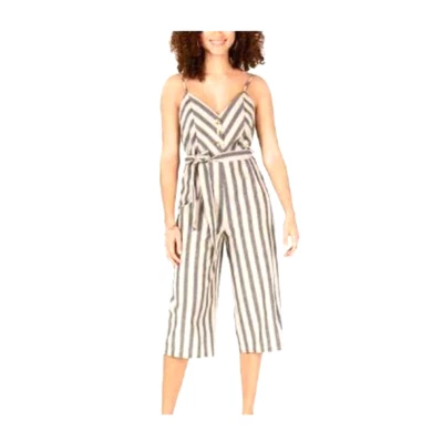 Rosie Harlow Coastal Striped Cropped Jumpsuit Size Medium - Image 1 of 4