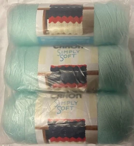 Caron ~ Simply Soft, grünes Garn, 3er Pack Acryl, 6oz, 315 Yards, NEU! - Bild 1 von 4