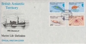 GB BAT British Antarctic Territory 1984 Marine Life Defs 9p - 20p SG 131-134 FDC - Picture 1 of 1