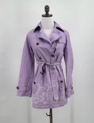 Chaqueta de trinchera Paul Smith Black Label para mujer bordada púrpura talla IT 36 Foto 1 de 4