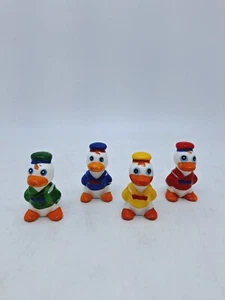 Vintage Disney Donald Duck Huey Dewey & Louie Duck 4 Ceramic Figures Set - Picture 1 of 4