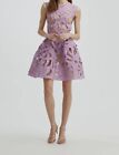 $4990 Oscar de la Renta Women's Purple Bow Cutout Faille Cocktail Dress 10