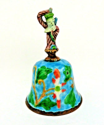 Старинный китайский эмалированный колокол Цин ~ даосская бессмертная фигурка - Изображение 1 из 4