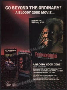 FROM BEYOND - Original 1987 Trade AD / ADVERT _ Re-Animator _ Jeffrey Combs - Picture 1 of 1