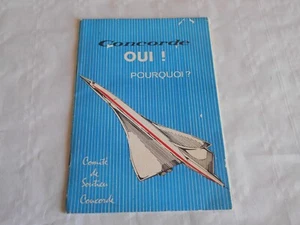 Concorde study 1974 Comite de soutien concorde for and against booklet rare - Picture 1 of 8