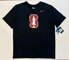 Nike Tee Sz XL Stanford U Black Cotton Knit S/S Red S Pine Tree Appliqué