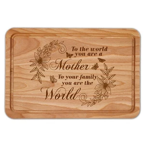 Mothers Day Chopping Board Wooden Gifting Mum Cheese Kitchen Accessory - Picture 1 of 5
